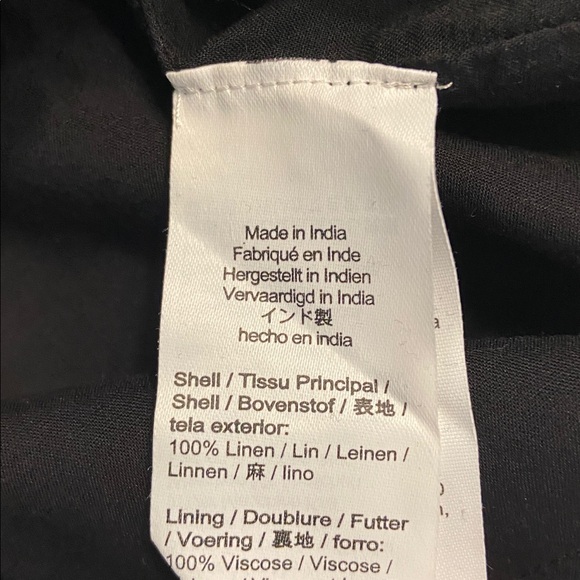 J.Crew Mini 100% linen Black Button-Down Dress size S brand new length 25” - Picture 6 of 12